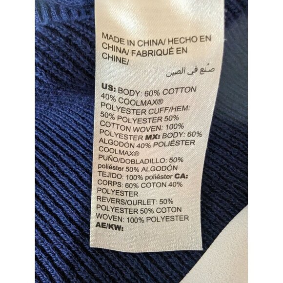 Chico's Royal Blue Pull Over Sweater With White Trim Size 2 US Size L - Picture 6 of 6